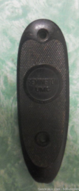 REMINGTON UMC BUTTPLATE - 5" Curved, black Bakelite-img-0