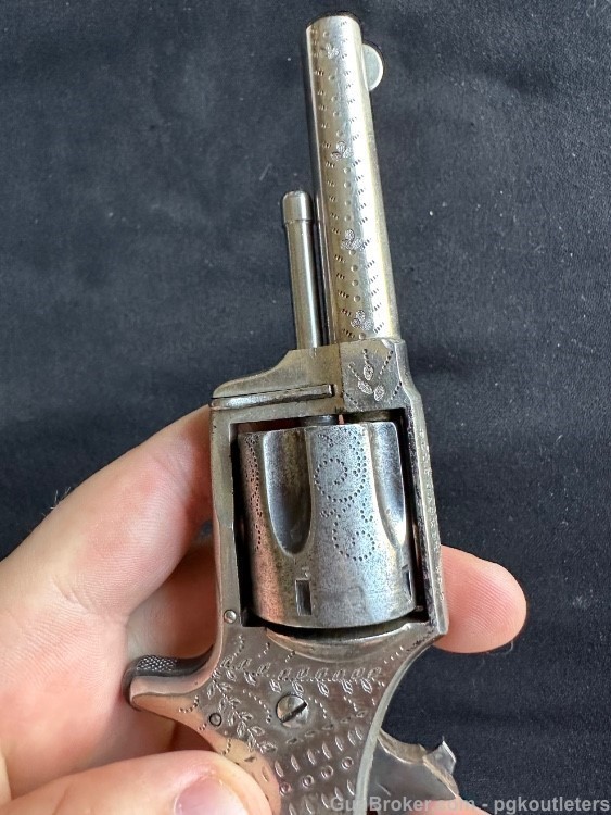 Engraved Hopkins & Allen Blue Jacket No. 2 Single Action Revolver 32 RF, 3”-img-12
