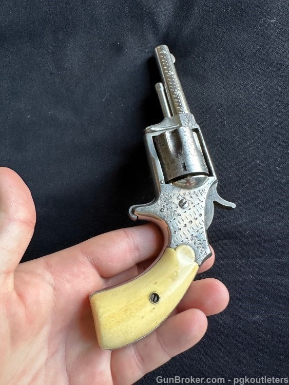 Engraved Hopkins & Allen Blue Jacket No. 2 Single Action Revolver 32 RF, 3”-img-4