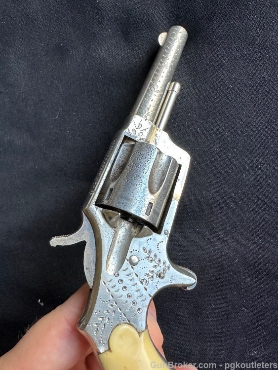 Engraved Hopkins & Allen Blue Jacket No. 2 Single Action Revolver 32 RF, 3”-img-15