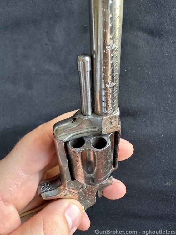 Engraved Hopkins & Allen Blue Jacket No. 2 Single Action Revolver 32 RF, 3”-img-13