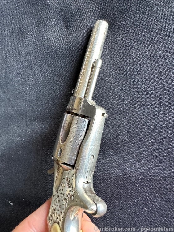 Engraved Hopkins & Allen Blue Jacket No. 2 Single Action Revolver 32 RF, 3”-img-7