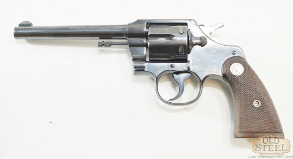 Colt Official Police 22 LR Target Revolver MFG 1935 C&R Comes W/ Holster-img-4