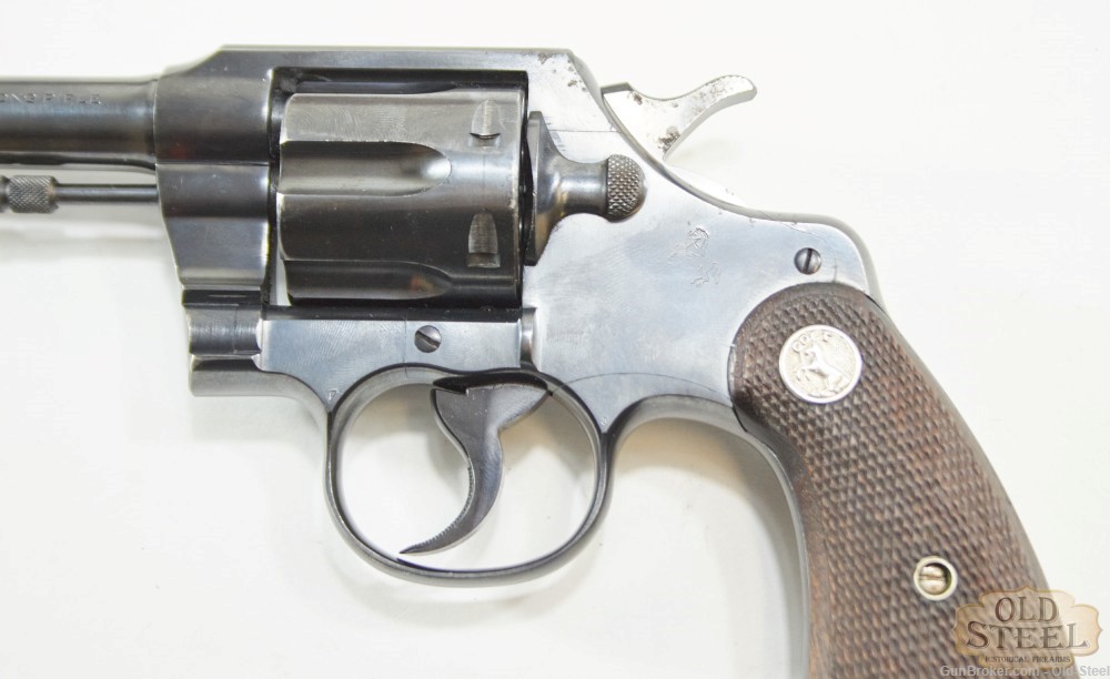 Colt Official Police 22 LR Target Revolver MFG 1935 C&R Comes W/ Holster-img-8