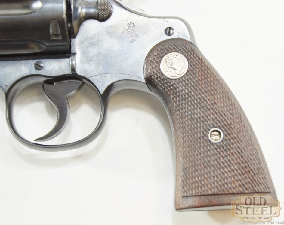 Colt Official Police 22 LR Target Revolver MFG 1935 C&R Comes W/ Holster-img-9