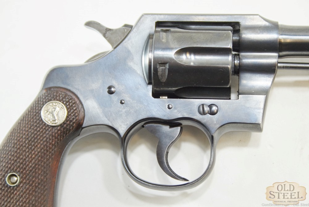 Colt Official Police 22 LR Target Revolver MFG 1935 C&R Comes W/ Holster-img-13
