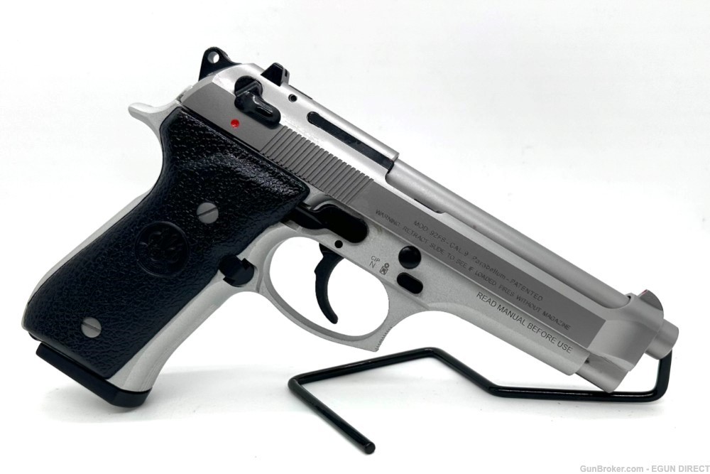 NIB Beretta 92FS Inox, Stainless, 9mm, (3) 15-rd Mags, 4.61" Barrel-img-2