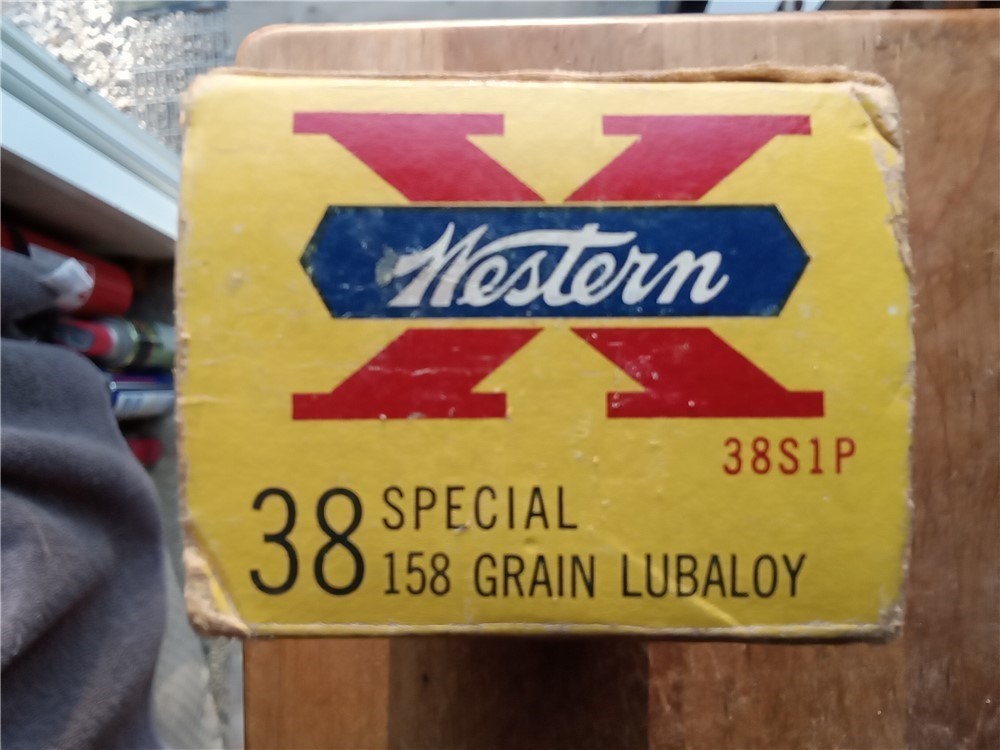 Vintage Western Super X 38 cf 158 gr. Lubaloy -oilproof 46 rds.-img-5