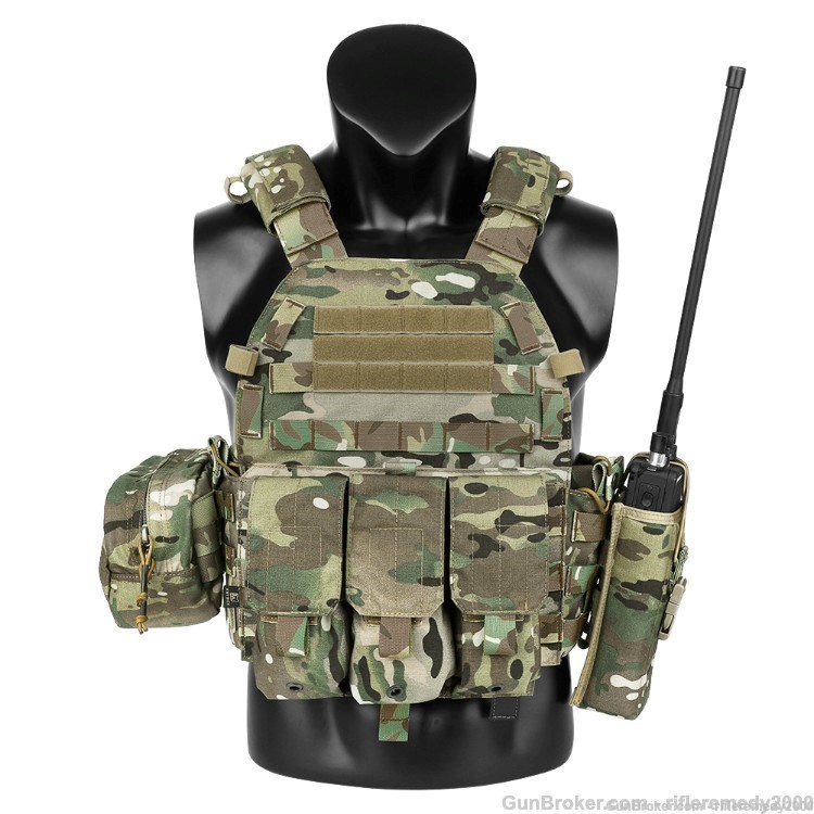 SALE! Multicam Modular Tactical Carrier Vest Plate Carrier Body Armor Vest-img-5