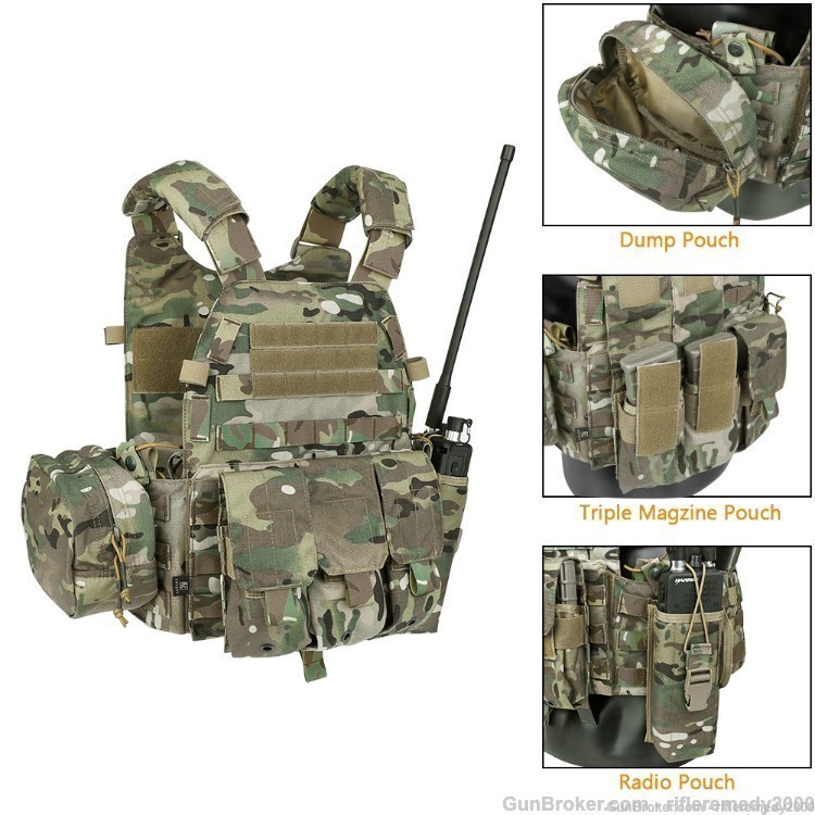 SALE! Multicam Modular Tactical Carrier Vest Plate Carrier Body Armor Vest-img-2