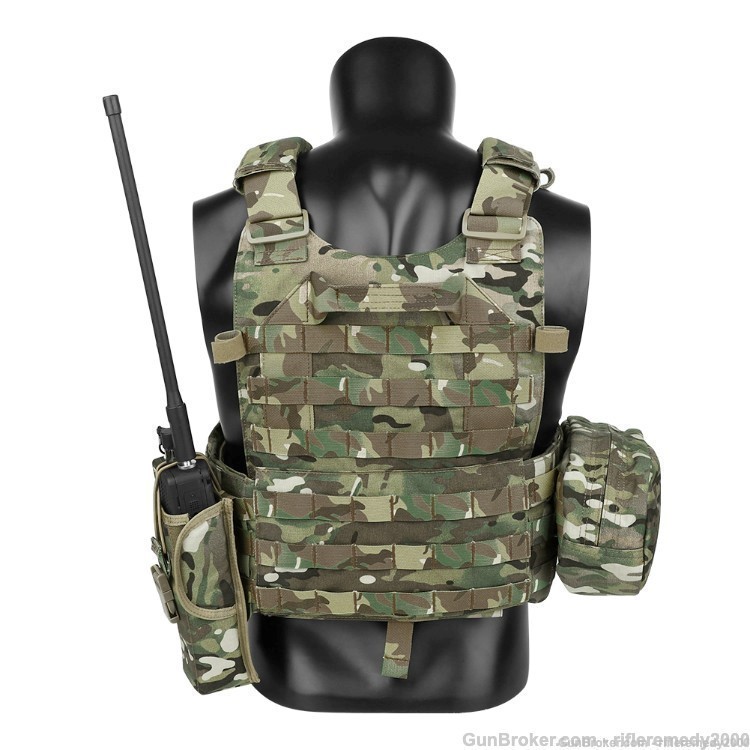 SALE! Multicam Modular Tactical Carrier Vest Plate Carrier Body Armor Vest-img-4