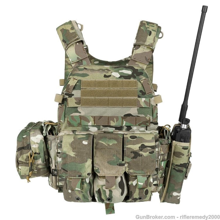 SALE! Multicam Modular Tactical Carrier Vest Plate Carrier Body Armor Vest-img-0