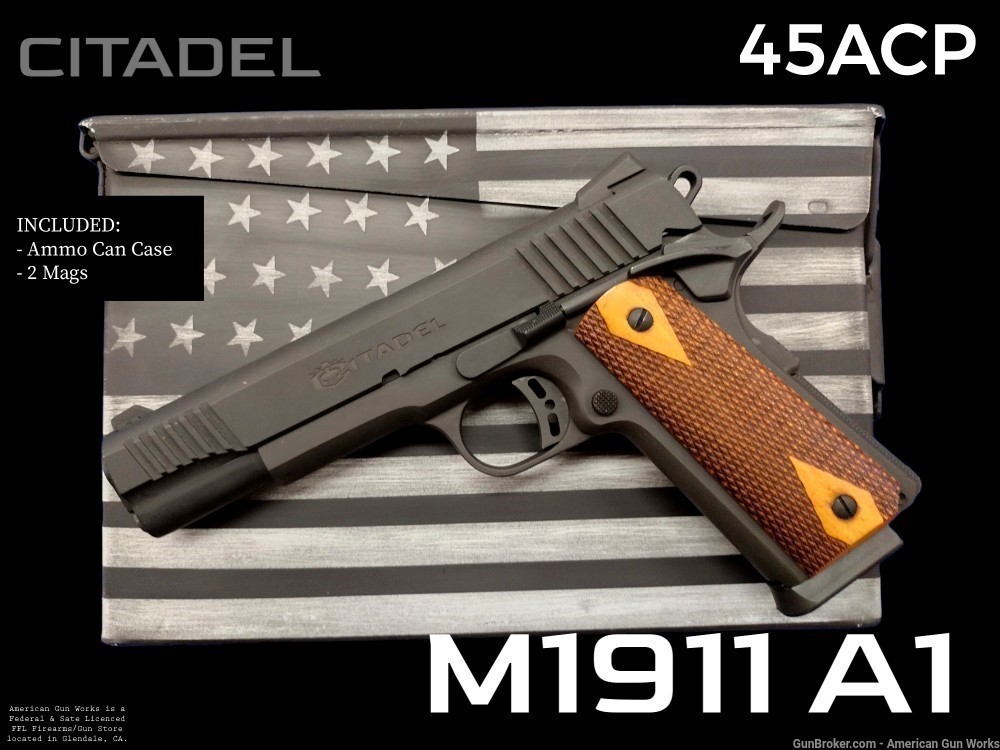 M1911 1911 A1 Pistol & Limited Edition Case - 45ACP By Citadel BRAND NEW!-img-0