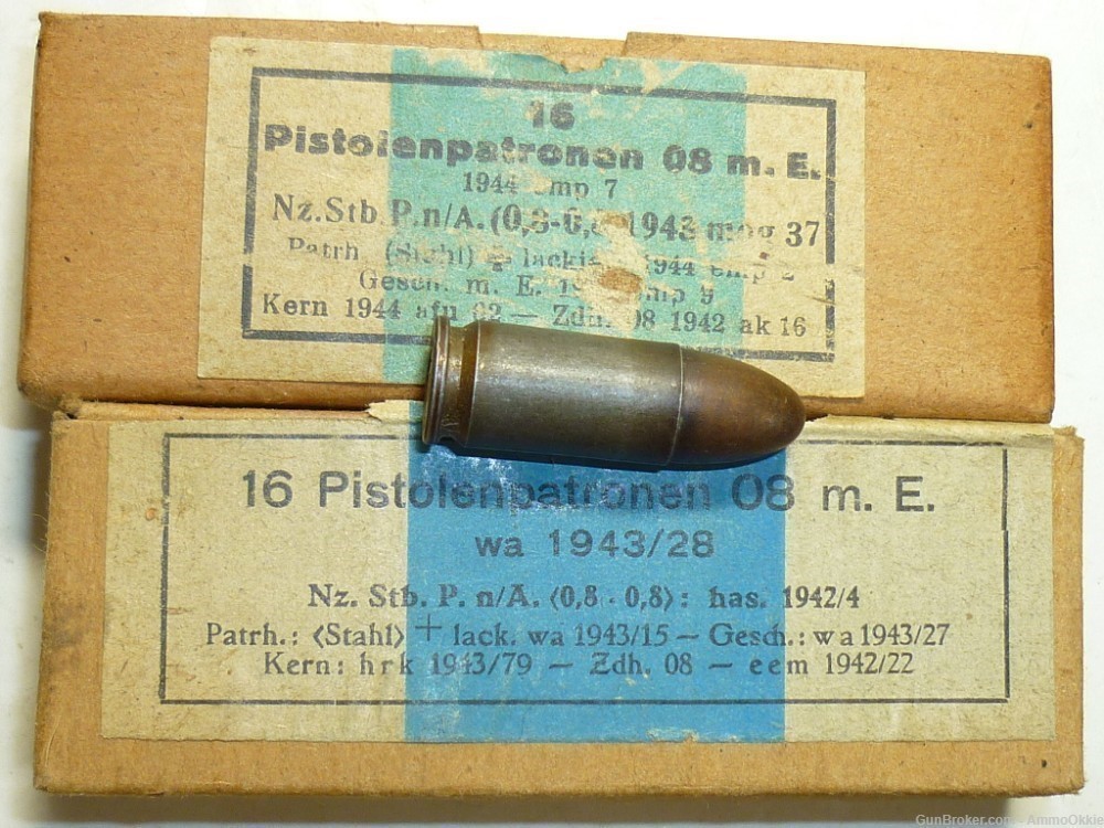 10rd WW2 German 9mm RANDOM CARTRIDGE 9x19 P08 P38 MP40-img-17
