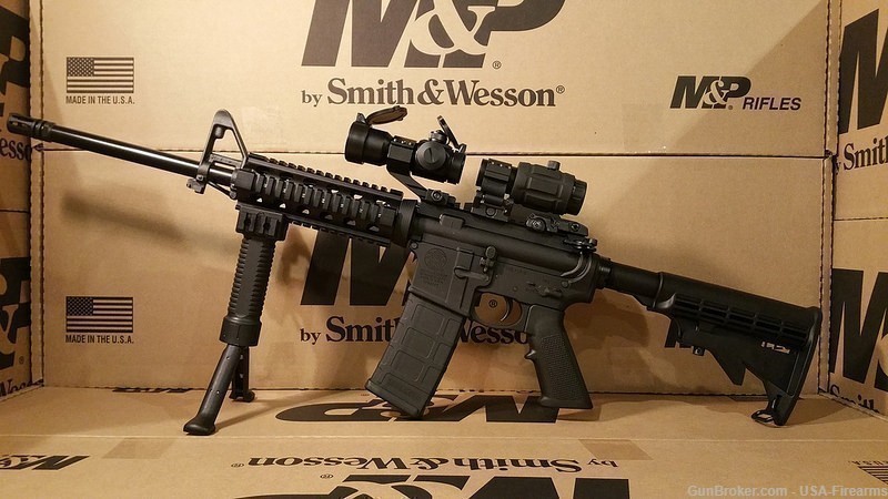Smith & Wesson AR 15 Rifle Tactical AR Package Red Dot Rifle MP 15-img-1
