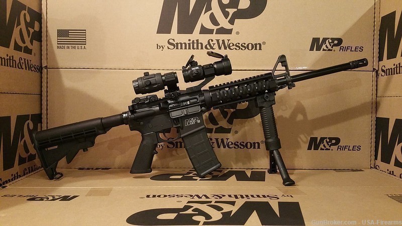 Smith & Wesson AR 15 Rifle Tactical AR Package Red Dot Rifle MP 15-img-4