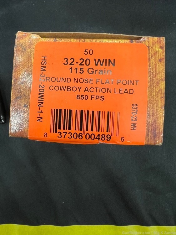 HSM 32-20 WIN 115 Grain Cowboy action round nose flat point 50 Rounds NEW-img-0