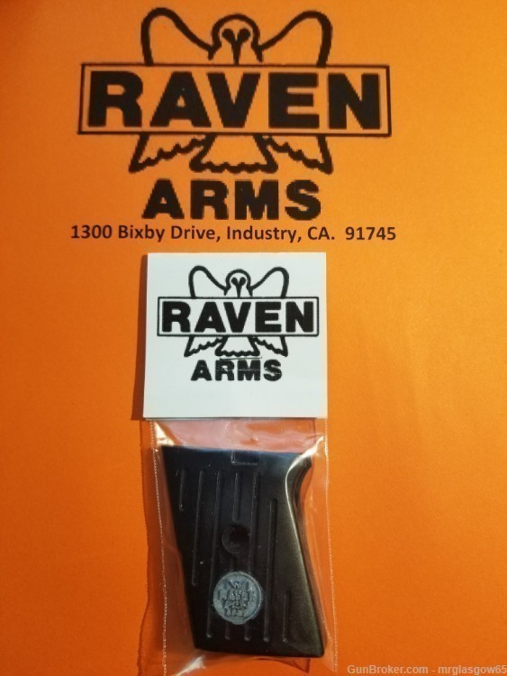 Raven / Phoenix Arms MP-25, P-25 Black Grips (New Model Flip Safety-img-0