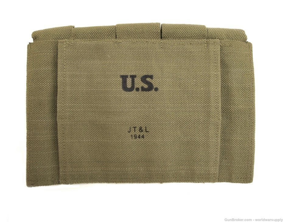 US WW2 Thompson 5 Cell Mag Pouch D OD -img-2