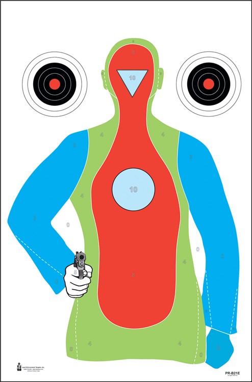 Action Target High Visibility Fluorescent  Silhouette Paper Hanging 23 x 35-img-0