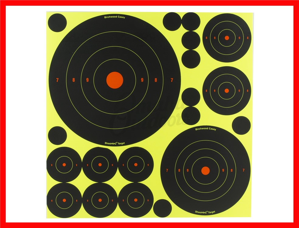 Shoot-N-C Assortment Bullseye Targets (5 Sheet Pack) 34018-img-0
