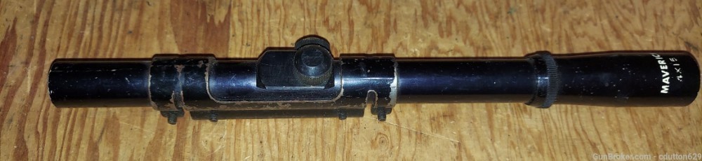 Maverick 4 x 15 scope with rings - vintage-img-0