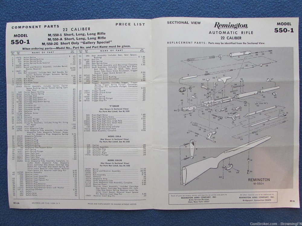 Vintage Remington Model 550 Owners Instruction Manual -img-1