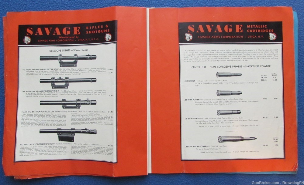 Vintage 1940 Savage  Stevens Springfield Models Catalog/Flyers-img-1