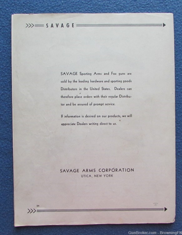 Vintage 1942 Savage Fox Wholesale Price List Catalog-img-3
