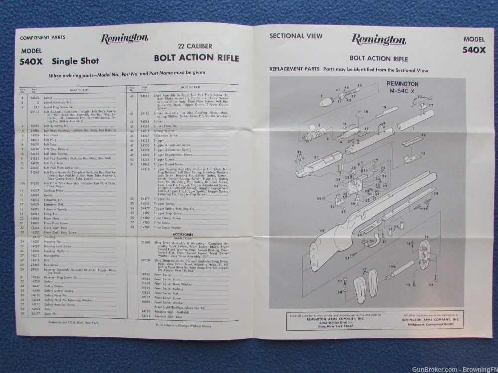 Vintage Remington Model 540X Owners Instruction Manual -img-1