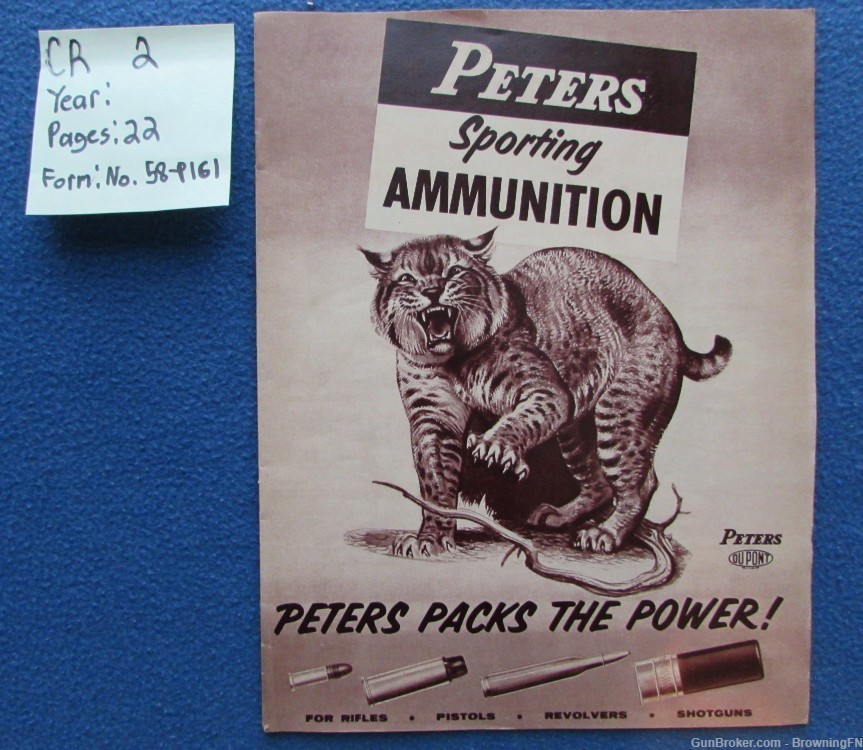 Vintage 1950s Peters Ammunition Catalog-img-0