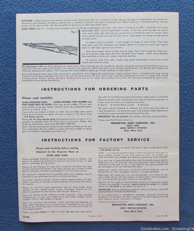 Vintage Remington Model 700 Owners Instruction Manual -img-2