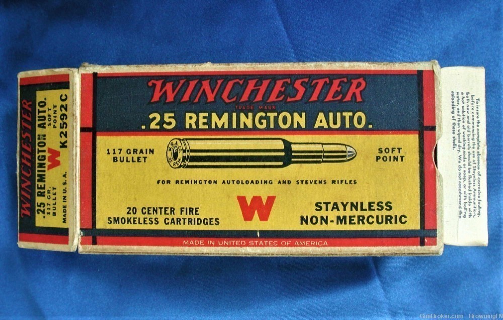 1 Boxes 20 Rounds 25 Remington Express Rifle Kleanbore Model 8 81 14 141-img-4