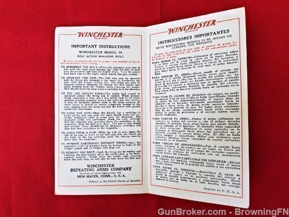 Orig Winchester Model 70 Owners Manual-img-1