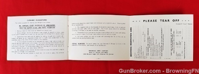 Orig Browning Auto-5 A-5 Owners Manual 1972-img-2