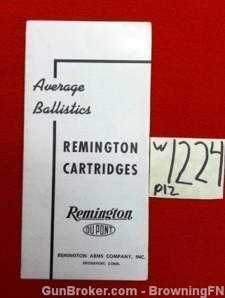 Orig Remington Cartridges Average Ballistics-img-0