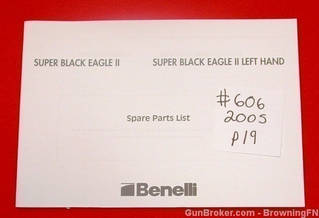 Orig Benelli Model Black Eagle Parts List-img-0