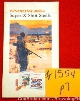 Orig Winchester Super X Shot Shells Flyer 1970?-img-0