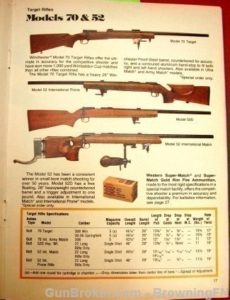 Original 1977 Winchester Catalog Model 52 70 37A-img-8