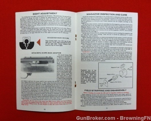 Orig Ruger Model 10/22 Owners Instruction Manual 1983-img-1