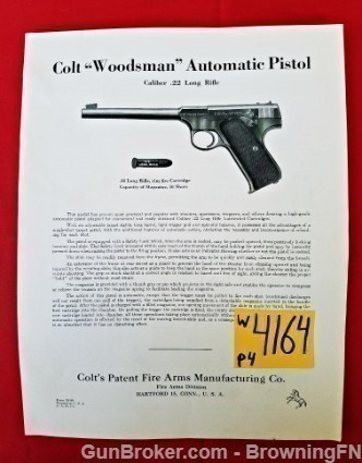 Orig Colt Woodsman .22 LR Owners Manual-img-0
