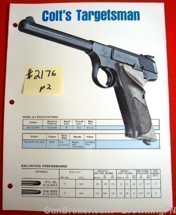 Orig Colt Flyer Schematics Model Targetsman-img-0