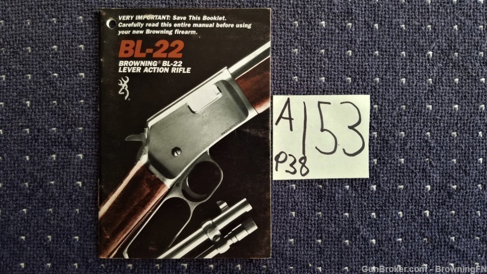 Orig Browning BL22 Level Action Owners Manual-img-0