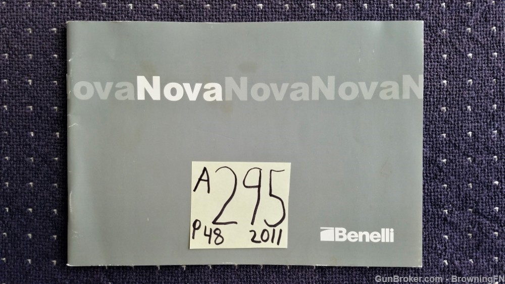 Orig Benelli Nova Owners Manual 2011-img-0