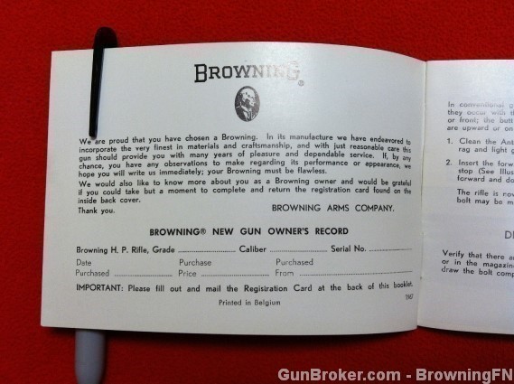 Orig Browning High Power Owners Manual 1967-img-2