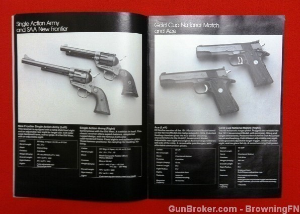 Orig Colt 1981 Catalog SA Army, SAA New Frontier-img-3