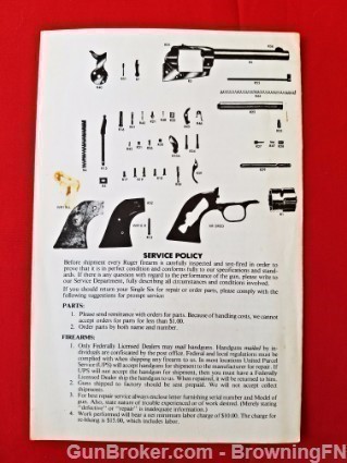 Orig Ruger Super Single-Six Owners Instruction Manual 12-81-img-2