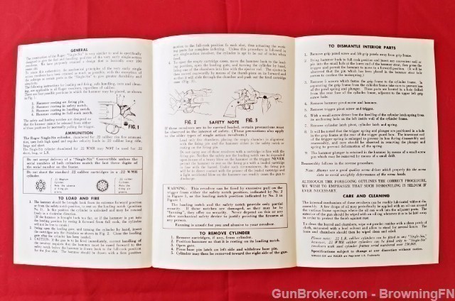 Orig Ruger Super Single-Six Owners Instruction Manual 12-81-img-1