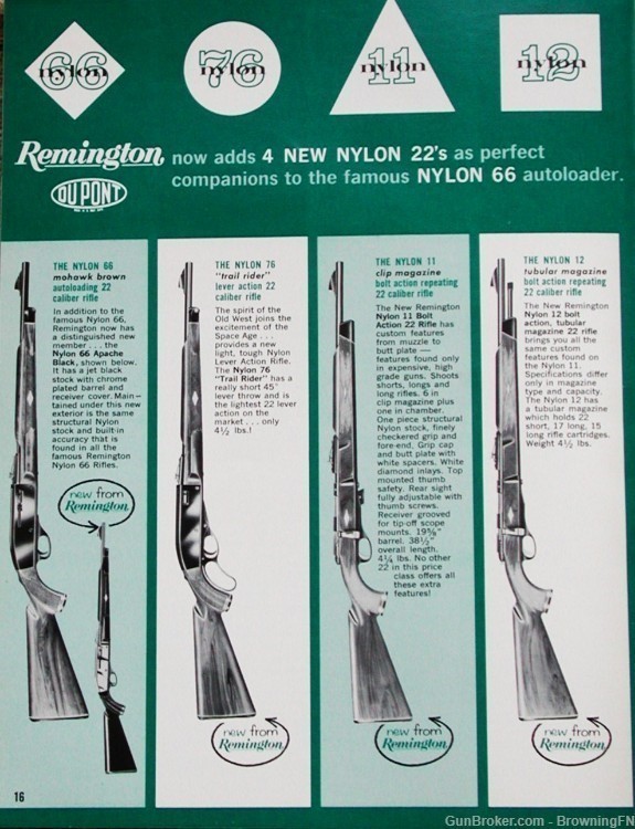 Orig Remington Dealer Price List 1962 Nylon 11 12 66 77 40X 513T 510 511 -img-6
