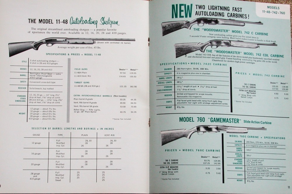 Orig Remington Dealer Price List 1962 Nylon 11 12 66 77 40X 513T 510 511 -img-7
